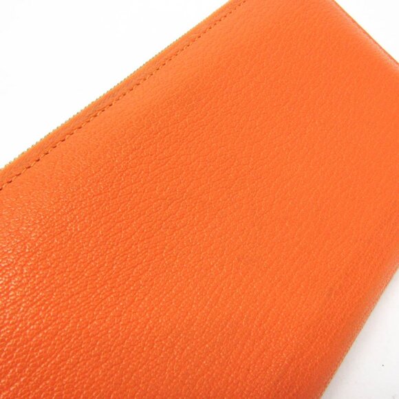 HERMES Orange Leather Wallet - Picture 11 of 16